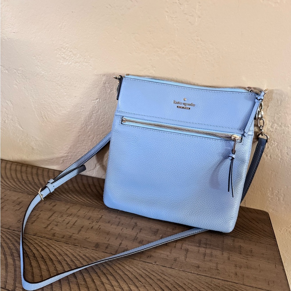 Kate Spade Blue Crossbody Bag with Adjustable Strap